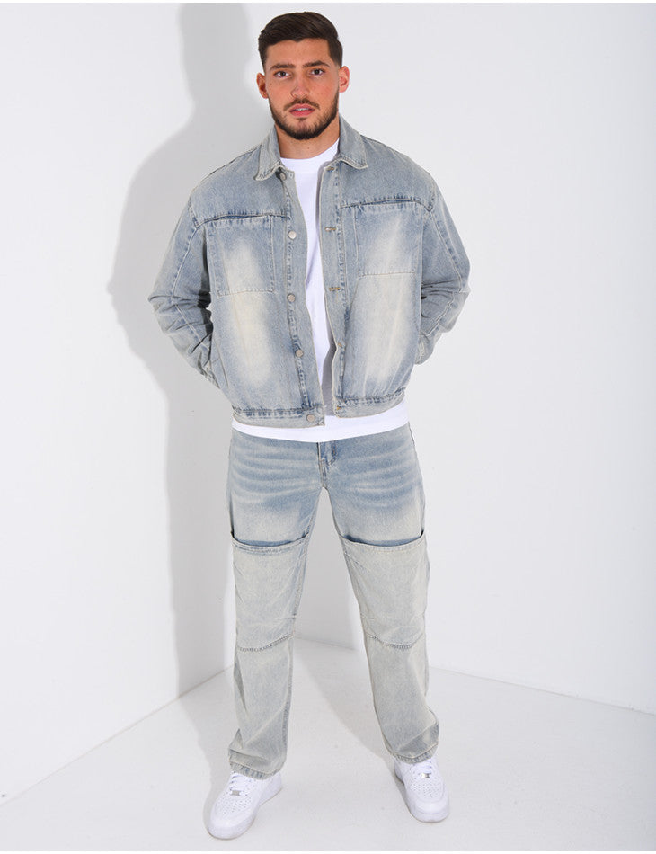 ENSEMBLE EN JEANS PANTALON ET VESTE