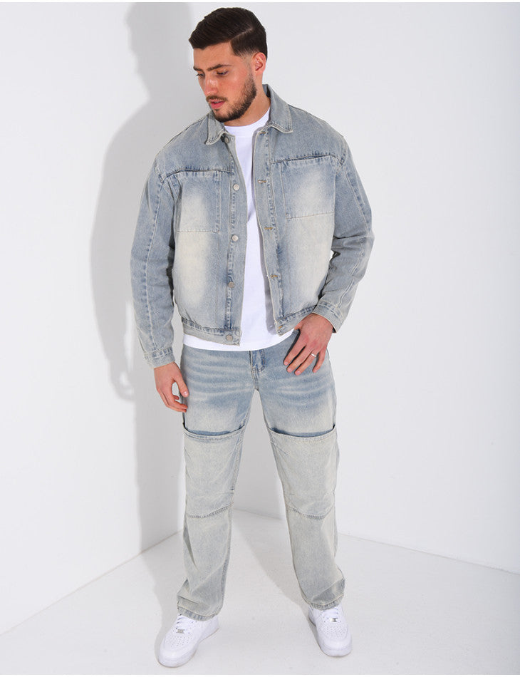 ENSEMBLE EN JEANS PANTALON ET VESTE